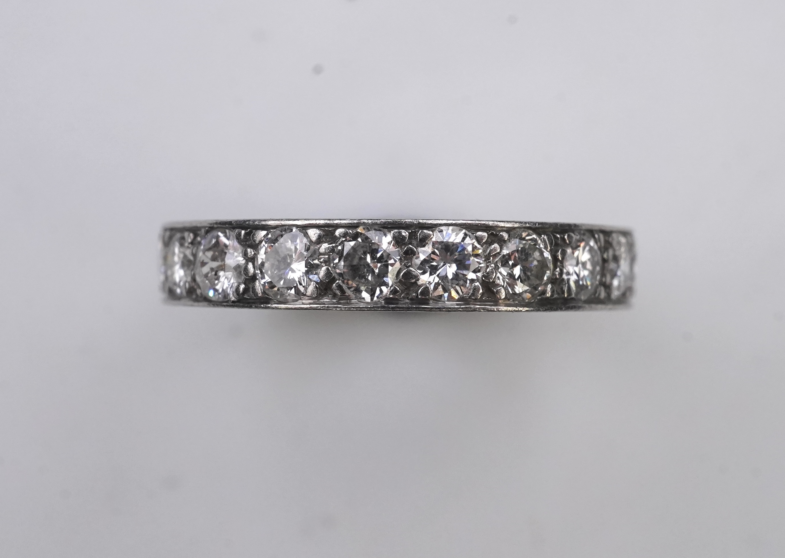 A diamond eternity ring